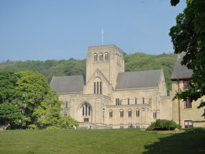 Ampleforth - the Abbey Church from the Valley